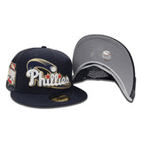 Navy Blue Trucker Philadelphia Phillies Gray Bottom 1996 All Star Game Side Patch New Era 59Fifty Fitted