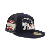 Navy Blue Trucker Philadelphia Phillies Gray Bottom 1996 All Star Game Side Patch New Era 59Fifty Fitted