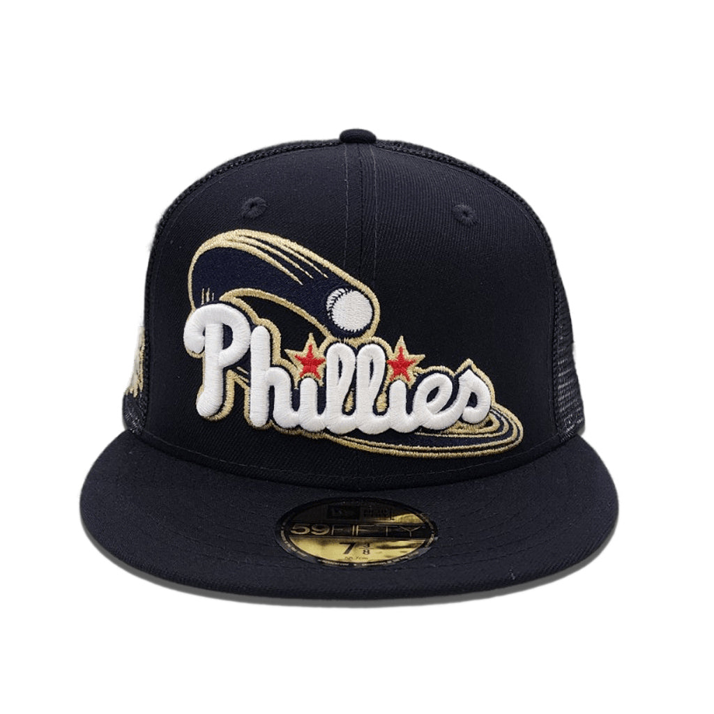 Philadelphia Phillies 1996 All Star Game 59FIFTY New Era Fitted Hat (Navy Metallic Gold Gray Under BRIM) 7 3/8