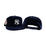 Navy Blue Velvet New York Yankees Red Bottom 1949 World Series Side Patch New Era 9Fifty Snapback