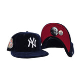 Navy Blue Velvet New York Yankees Red Bottom 1949 World Series Side Patch New Era 9Fifty Snapback