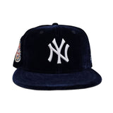 Navy Blue Velvet New York Yankees Red Bottom 1949 World Series Side Patch New Era 9Fifty Snapback