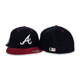Navy Corduroy Atlanta Braves Red Corduroy Visor Gray Bottom 2025 All Star Game Side Patch New Era 59Fifty Fitted