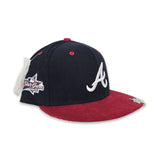 Navy Corduroy Atlanta Braves Red Corduroy Visor Gray Bottom 2025 All Star Game Side Patch New Era 59Fifty Fitted