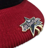 Navy Corduroy Atlanta Braves Red Corduroy Visor Gray Bottom 2025 All Star Game Side Patch New Era 59Fifty Fitted