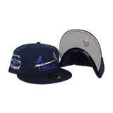 Navy Blue St. Louis Cardinals Gray Bottom Busch Stadium Side Patch New Era 59Fifty Fitted