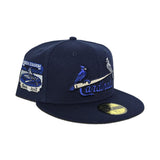 Navy Blue St. Louis Cardinals Gray Bottom Busch Stadium Side Patch New Era 59Fifty Fitted