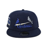 Navy Blue St. Louis Cardinals Gray Bottom Busch Stadium Side Patch New Era 59Fifty Fitted