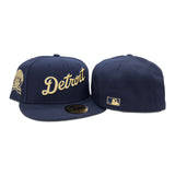 Navy Blue Detroit Tigers Gray Bottom 1968 World Series Champions Side Patch New Era 59Fifty Fitted