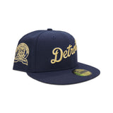 Navy Blue Detroit Tigers Gray Bottom 1968 World Series Champions Side Patch New Era 59Fifty Fitted