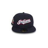 Navy Blue Cleveland Indians Gray Bottom Cleveland Municipal Field Side Patch 59fifty Fitted