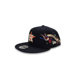 Navy Blue Houston Astros Gray Bottom City Art Side Patch New Era 9Fifty Snapback