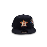 Navy Blue Houston Astros Gray Bottom City Art Side Patch New Era 9Fifty Snapback