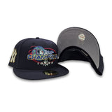 Navy Blue New York Yankees 1998 World Series Champions Gray Bottom Team Logo Side Patch New Era 59Fifty Fitted