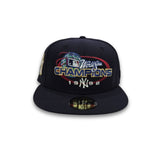 Navy Blue New York Yankees 1998 World Series Champions Gray Bottom Team Logo Side Patch New Era 59Fifty Fitted