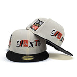 Off White San Francisco Giants Black Visor Gray Bottom 2007 All Star Game Side Patch New Era 59Fifty Fitted