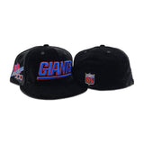 Black Velvet New York Giants Gray Bottom Super Bowl XXI Side Patch New Era 59Fifty Fitted