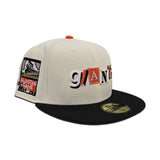 Off White San Francisco Giants Black Visor Gray Bottom 2007 All Star Game Side Patch New Era 59Fifty Fitted