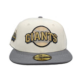 Off White San Francisco Giants Light Gray Visor Gray Bottom Tell It Goodbye Side Patch New Era 59Fifty Fitted
