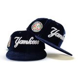 Navy Blue Velvet New York Yankees Gray Bottom 1949 World Series Side Patch New Era 59Fifty Fitted