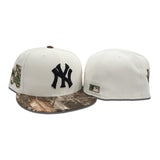 Off White New York Yankees Real Tree Visor Gray Bottom 76th World Series Side Patch New Era 59Fifty Fitted