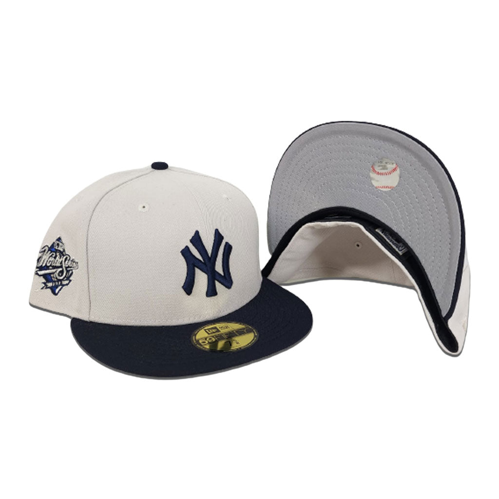 New Era New York Yankees 2000 World Series 59FIFTY Mens Fitted Hat Off White White-Gray / 8