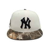 Off White New York Yankees Real Tree Visor Gray Bottom 76th World Series Side Patch New Era 59Fifty Fitted