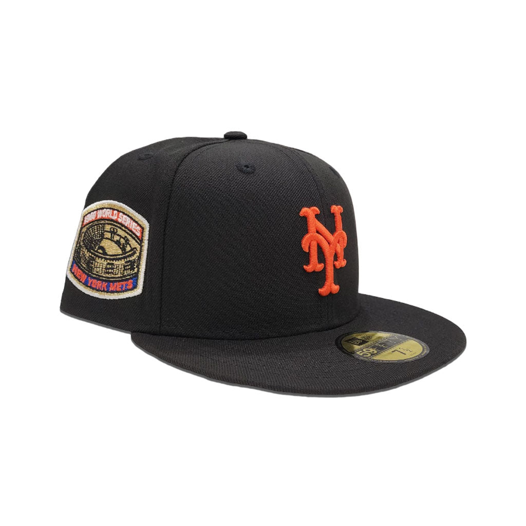 Black New York Mets Gray Bottom 1969 World Series Side Patch New Era 59Fifty Fitted
