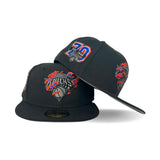 Black Fire New York Knicks Gray Bottom 70th Anniversary Side Patch New Era 59Fifty Fitted