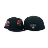 Black Fire New York Knicks Gray Bottom 70th Anniversary Side Patch New Era 59Fifty Fitted