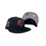 Black Fire New York Knicks Gray Bottom 70th Anniversary Side Patch New Era 59Fifty Fitted