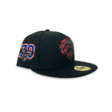 Black Fire New York Knicks Gray Bottom 70th Anniversary Side Patch New Era 59Fifty Fitted