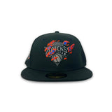 Black Fire New York Knicks Gray Bottom 70th Anniversary Side Patch New Era 59Fifty Fitted