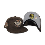 Brown Suede Oakland Athletics Mascot Logo Gray Bottom 1989 World Series Battle of The Bay Side Patch New Era 59Fifty Fitted
