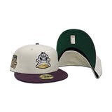 Off White Glow In The Dark Anaheim Mighty Ducks Plum Visor Green Bottom 10th Years Side Patch New Era 59Fifty Fitted