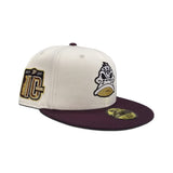 Off White Glow In The Dark Anaheim Mighty Ducks Plum Visor Green Bottom 10th Years Side Patch New Era 59Fifty Fitted