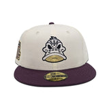 Off White Glow In The Dark Anaheim Mighty Ducks Plum Visor Green Bottom 10th Years Side Patch New Era 59Fifty Fitted