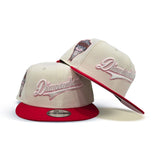 Off White Arizona Diamondbacks Red Visor Pink Bottom 1998 Inaugural Season Side Patch New Era 9Fifty Snapback