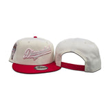 Off White Arizona Diamondbacks Red Visor Pink Bottom 1998 Inaugural Season Side Patch New Era 9Fifty Snapback