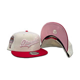 Off White Arizona Diamondbacks Red Visor Pink Bottom 1998 Inaugural Season Side Patch New Era 9Fifty Snapback