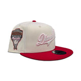 Off White Arizona Diamondbacks Red Visor Pink Bottom 1998 Inaugural Season Side Patch New Era 9Fifty Snapback