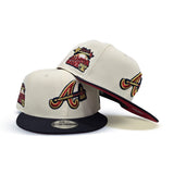 Off White Atlanta Braves Navy Blue Visor Red Bottom 2000 All Star Game Side Patch New Era 9Fifty Snapback