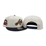 Off White Atlanta Braves Navy Blue Visor Red Bottom 2000 All Star Game Side Patch New Era 9Fifty Snapback