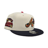 Off White Atlanta Braves Navy Blue Visor Red Bottom 2000 All Star Game Side Patch New Era 9Fifty Snapback