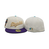 Off White Blue Arizona Diamondbacks Purple Visor Gray Bottom 1998 Inaugural Season New Era 59Fifty Fitted