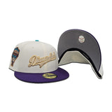 Off White Blue Arizona Diamondbacks Purple Visor Gray Bottom 1998 Inaugural Season New Era 59Fifty Fitted