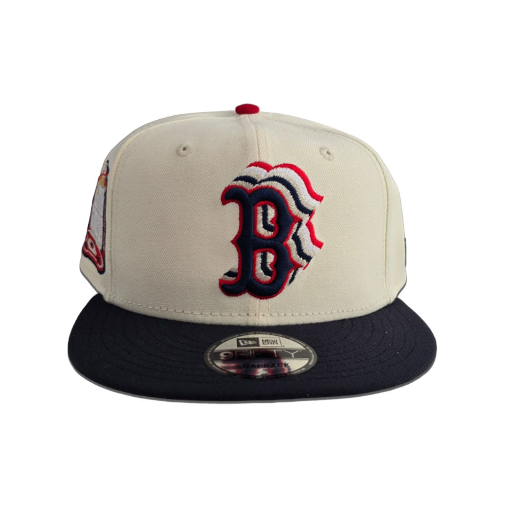 Off White Boston Red Sox Navy Blue Visor Gray Bottom 1999 All Star Game Side Patch New Era 9Fifty Snapback