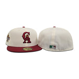 Off White California Angels Brick Red Visor Gray Bottom 2010 All Star Game Side Patch New Era 59Fifty Fitted