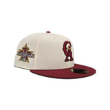 Off White California Angels Brick Red Visor Gray Bottom 2010 All Star Game Side Patch New Era 59Fifty Fitted