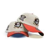 Off White Corduroy Anaheim Mighty Ducks Orange Curved Brim Green Bottom 30th Anniversary Side Patch New Era A-Frame 9Forty Snapback